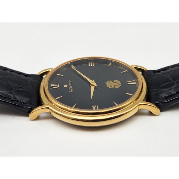 Movado Museum Classic Gold Tone Quartz Men's Wristwatch - New Battery - Picture 5 of 16